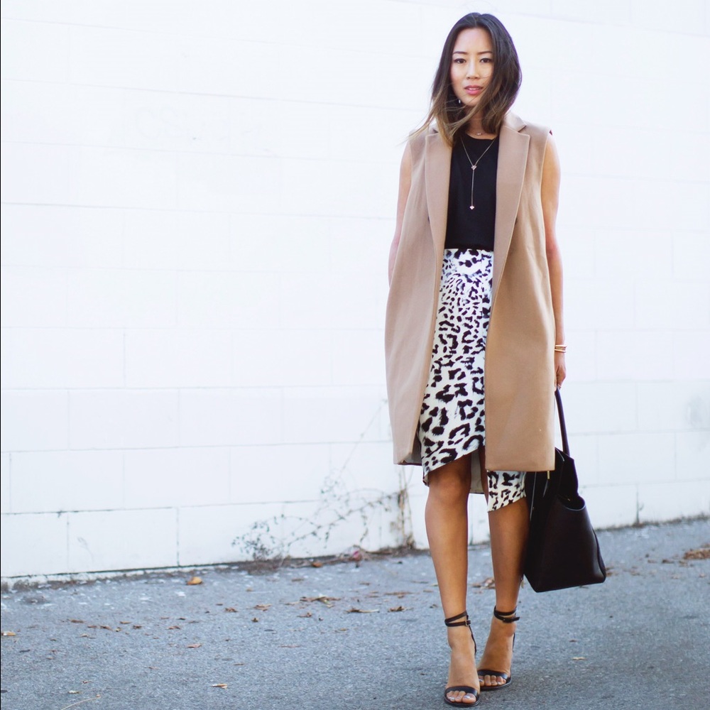 Keepsake asymmetric leopard skirt